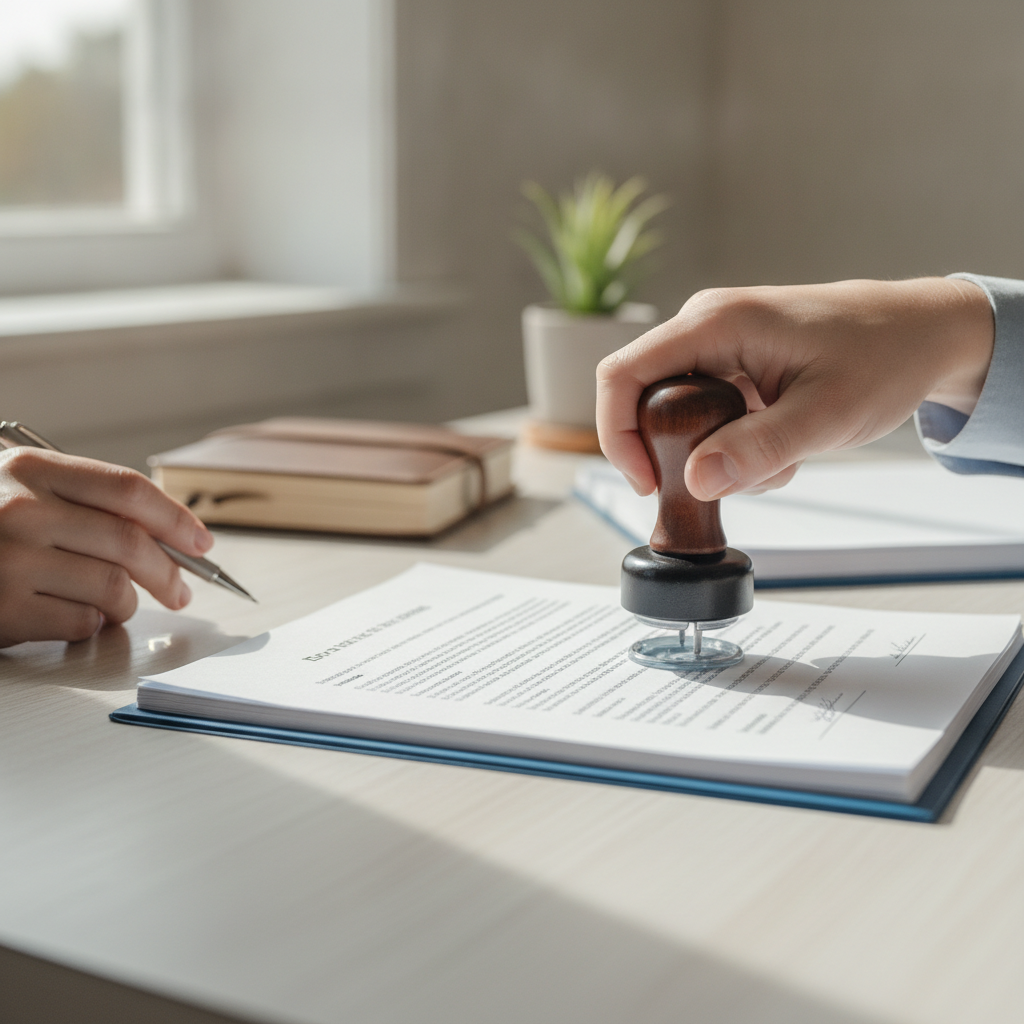 close-up photo of Loan Document Notarization